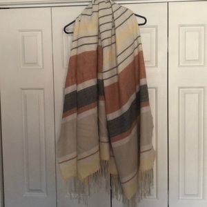 Like new LOFT multicolored striped blanket scarf
